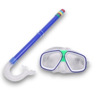 Набор для плавания детский маска+трубка (ПВХ) (синий)  E41237-1
