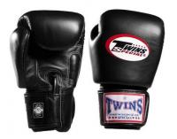 Перчатки боксерские TWINS BGVL-3 для муай-тай (черные) 12 oz