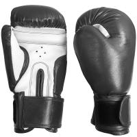 Перчатки боксерские "Magnum" (ПУ) 8 унций (черно/белые) литой вкладыш PBG-W-8-oz